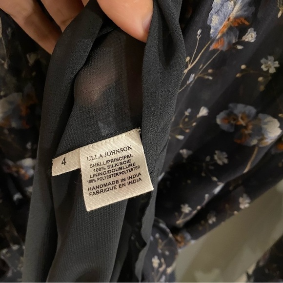 Ulla Johnson Floral Mini Dress - Black and White - Picture 9 of 9